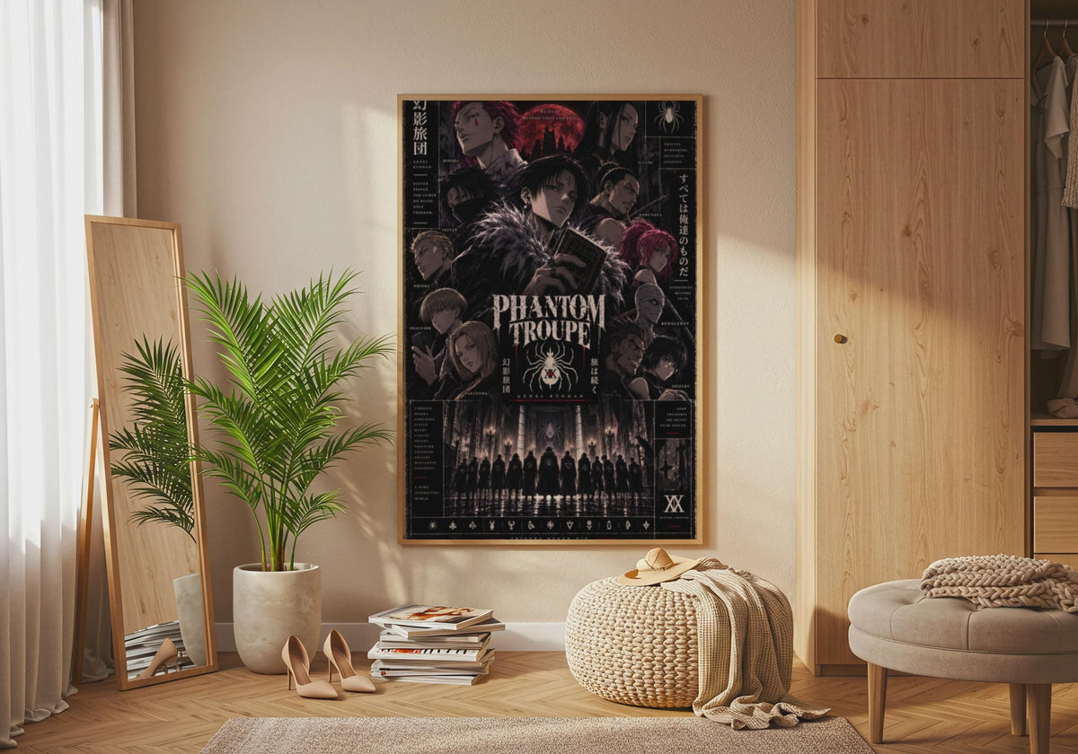 Phantom Troupe Poster, Hunter x Hunter Genei Ryodan Dark Anime Wall Art Print