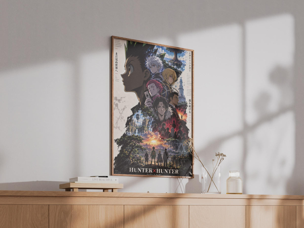 Hunter x Hunter Anime Poster, Gon Killua Hisoka Wall Art, HxH Character Print
