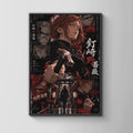 Nobara Kugisaki Poster, Jujutsu Kaisen Wall Art, Dark Anime Print, Red Black