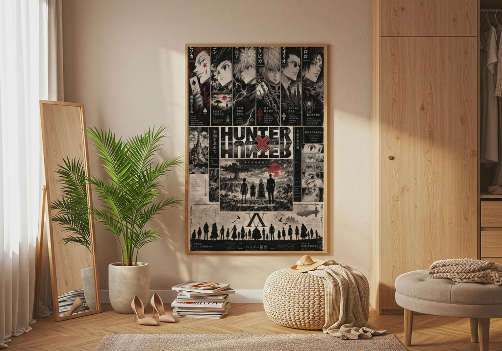 Hunter x Hunter Manga Poster, Anime Wall Art, Gon Killua Hisoka Character Print