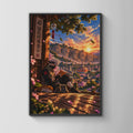 Kakashi Hatake Poster, Naruto Anime Wall Art, Konoha Sunset Print, Hokage Rock