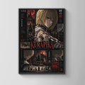 Kurapika Hunter x Hunter Poster, Scarlet Eyes Anime Wall Art, Dark Red Collage Print