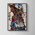 One Piece Straw Hat Pirates Poster, Luffy Crew Anime Wall Art, Japanese Style Print