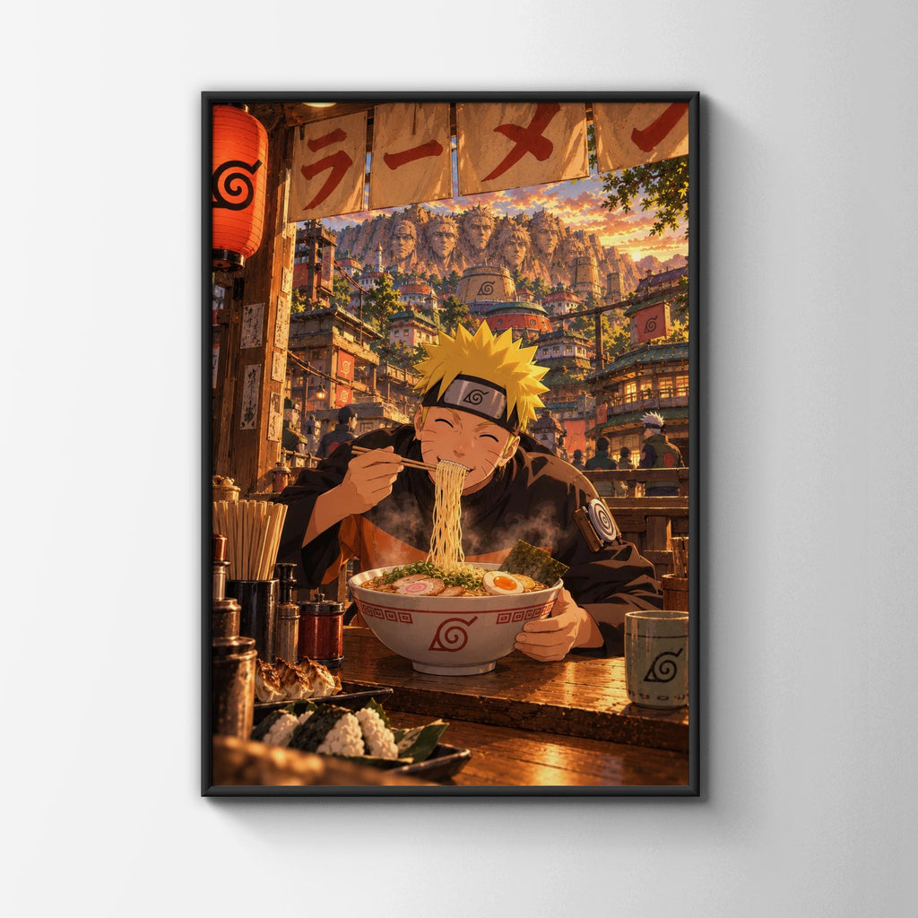 Naruto Ramen Poster, Anime Wall Art Print, Ichiraku Konoha Fan Gift, Manga Decor