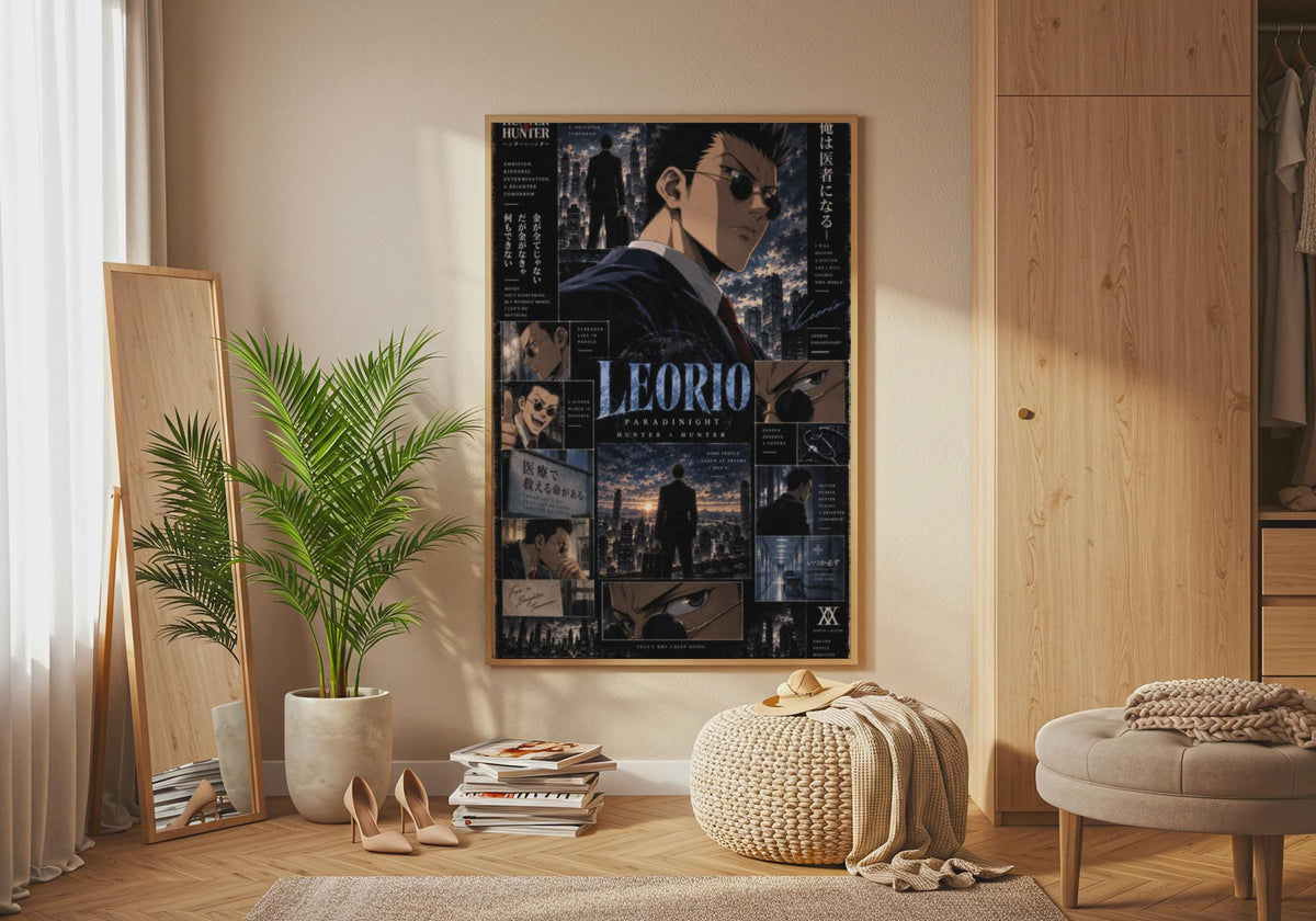 Leorio Paradinight Hunter x Hunter Anime Poster, HxH Wall Art Print