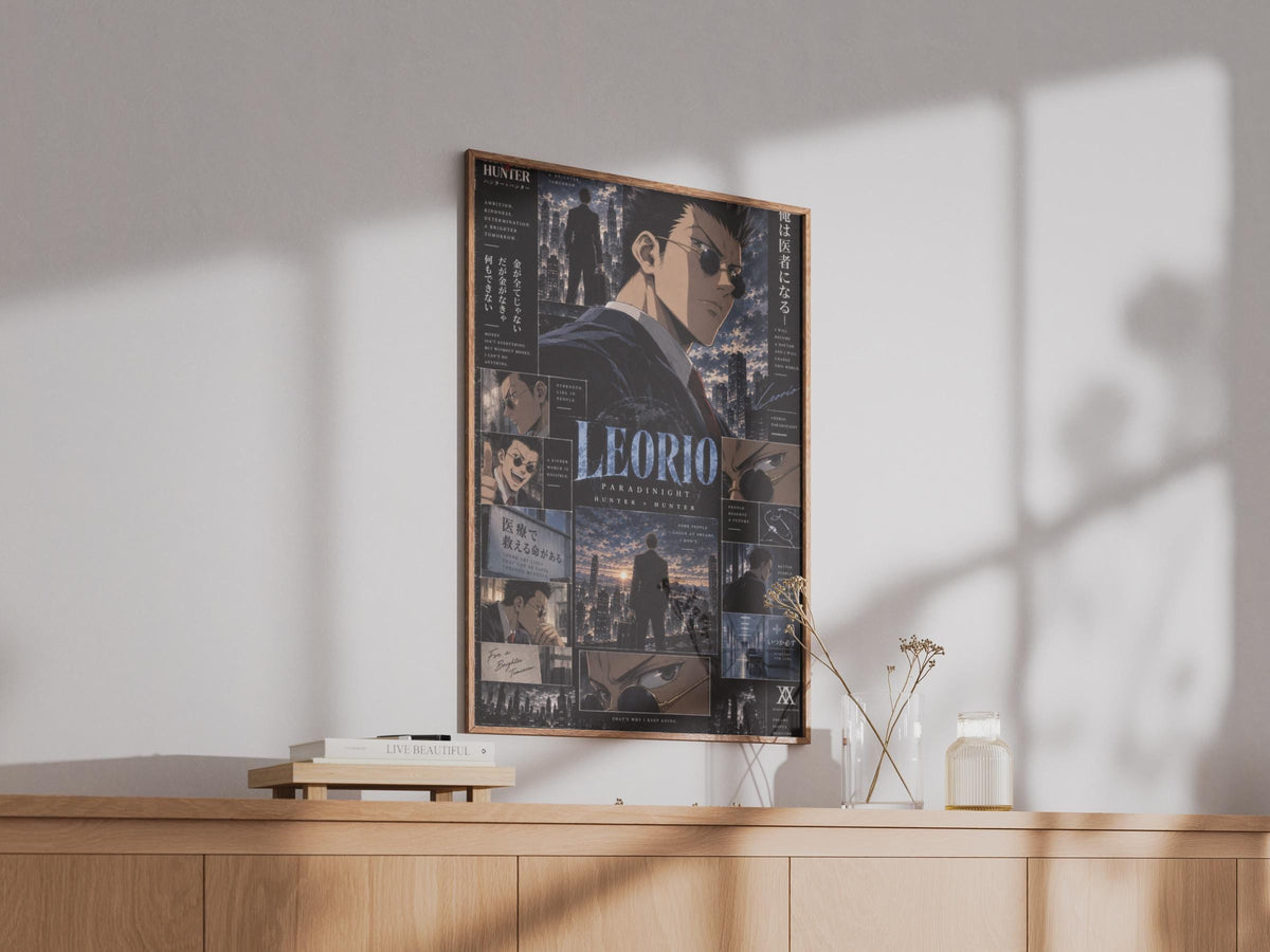 Leorio Paradinight Hunter x Hunter Anime Poster, HxH Wall Art Print
